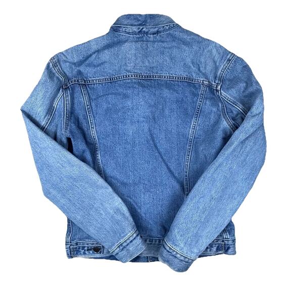 Levis Strauss & Co. Mens Trucker Jacket Size M Blue Hawaiian Style Liner Rare - Picture 2 of 14